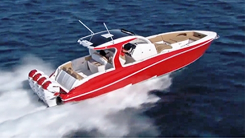 A Slick Deep Impact 399 Sport Console Cabin Video